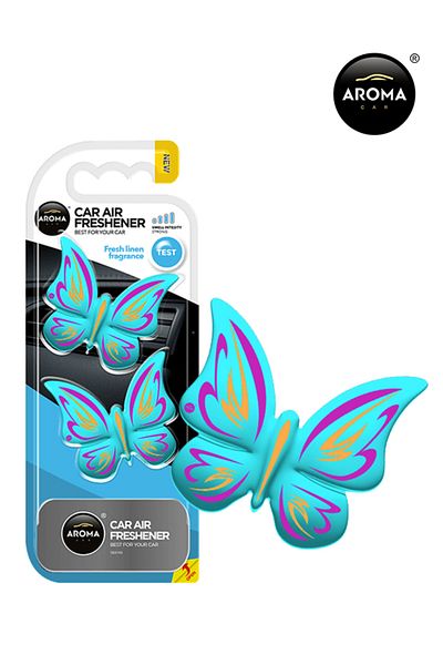 Generic Aroma Car Air Freshener Fresh Linen Fragrance, Aroma Butterfly Car Ac Vent Air Freshener