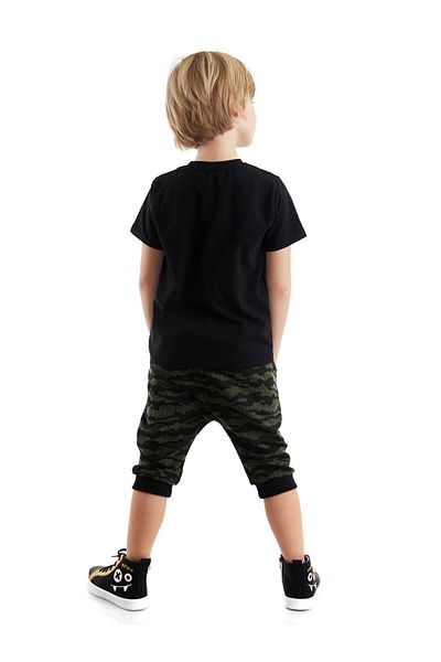 Denokids Woof Boy's T-shirt Capri Shorts Set