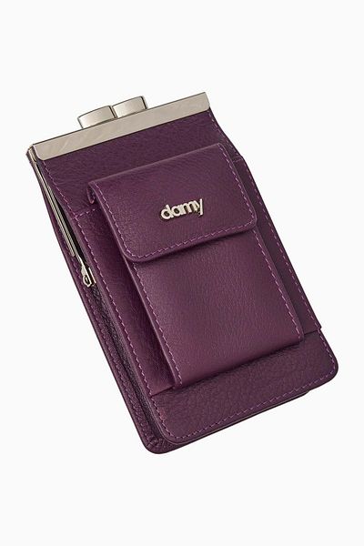 DAMY Genuine Leather Cigarette Holder 702 - Plum