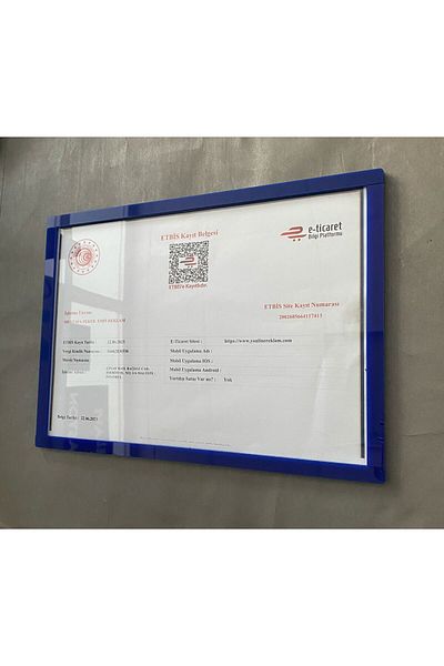 Yönline إطار A4 باللون الأزرق الداكن