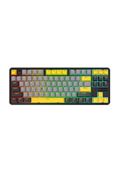 Ajazz K870T Pro 3 Modlu Hot-Swap RGB, Mekanik Klavye - Siyah