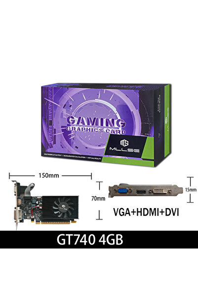 Choice GT 740 4GB MLLSE GT 730 4GB GT 740 4GB بطاقة رسومات GDDR3 128Bit DVI VGA PCI-E 3.0 Geforce GPU Gt 7
