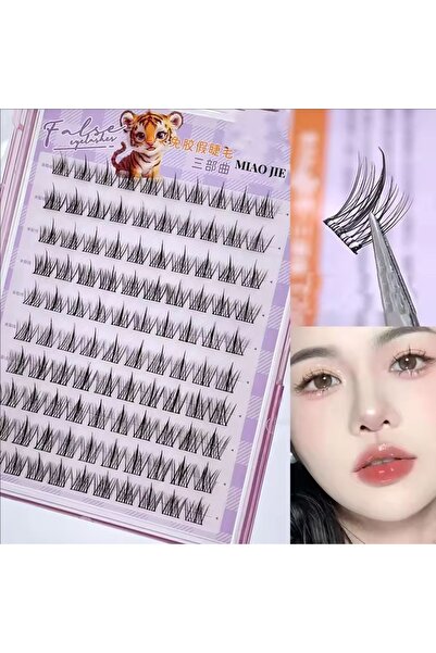 Choice1 مزيج ثلاث خطوات MJ 10 صفوف من الرموش الصناعية كبيرة السعة الخالية من الغراء مجموعة واحدة 10-12 مم C-curl