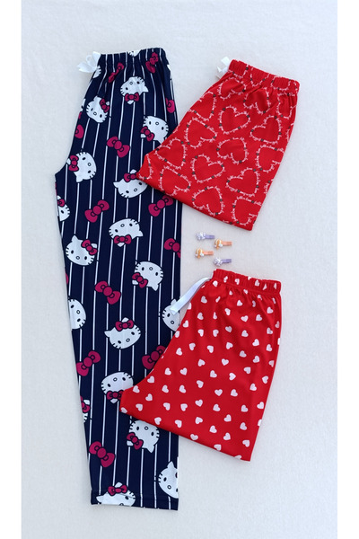 siyalife Nyári puha textúrájú 3 részes női pizsama