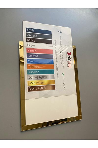 Yönline 3-Piece A4 Gold Certificate Frame Self-Adhesive Easy to Replace Foil 24X31 cm