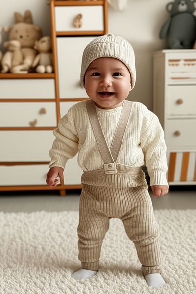 Triko Knitwear Sweater Slopette Beret 3-Piece Set