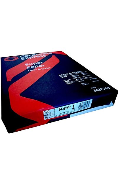 Kodak White A3 Copier Paper, 80g/m², 500 Sheets/Pack, Corporate Express Super, Laser and Inkjet