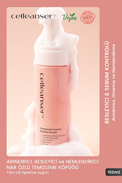 celleanser Arındırıcı, Nemlendirici, Besleyici Nar Özlü Temizleme Köpüğü