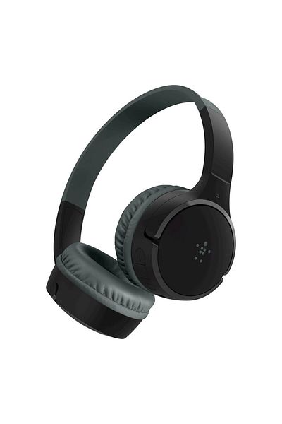 Belkin Kids Wireless On-ear Headphones Aud002bt Black Safe Volume, Comfortable & Long Battery