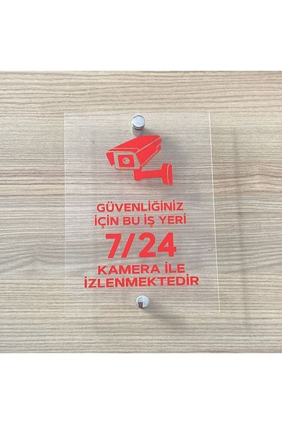 Yönline Security Camera Screw Warning Sign
