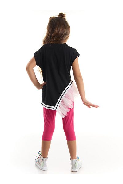 MSHB&G Wow Tulle Girl's T-shirt Pink Tights Set