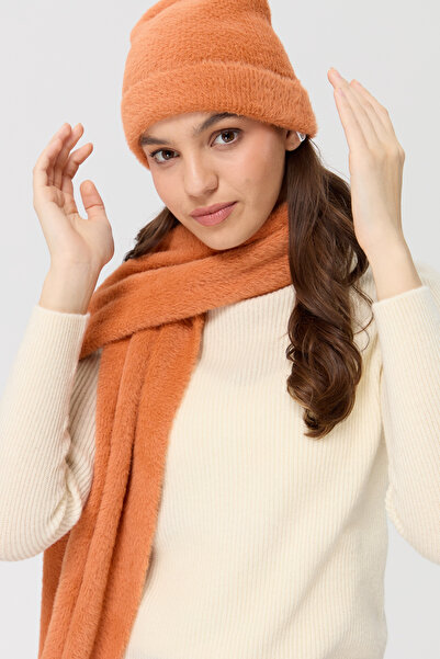 Desen Triko Women's Knitwear Aphrodite Scarf A.Orange