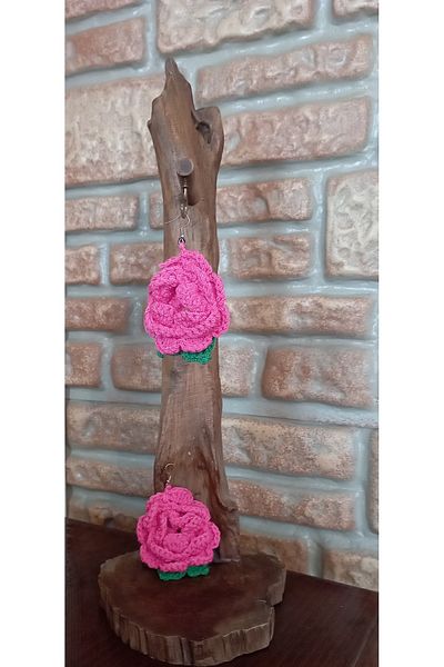 El örgüsü Ydr Design Hand Knitted Earrings