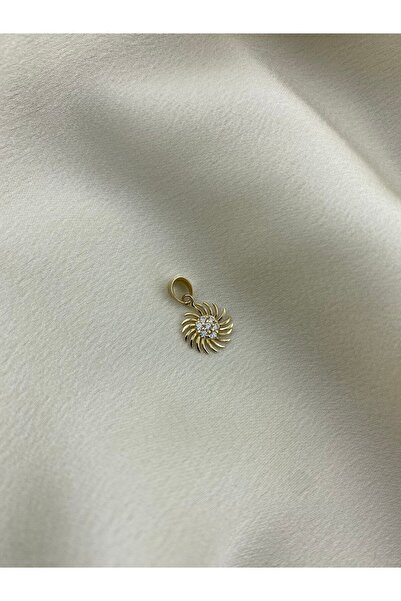 Amoure Gold 14 Ayar Altın Güneşli Kolye Ucu