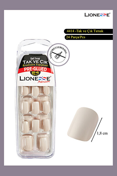 Lionesse Tak & Çık Tırnak 4414 Ekru –Kendinden Yapışkanlı, Ojeli, 24’lü, Yapı...