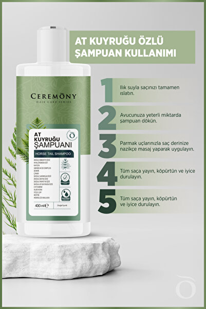 Ceremony At Kuyruğu,Biberiye ve Hyalüronik İçeren 15 Bileşenli Şampuan 400ml