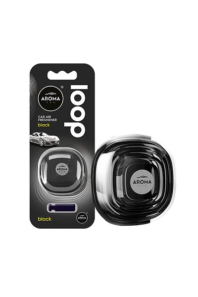 Generic Aroma Loop Car Air Freshener Black Long Lasting, Non-toxic Gel Fragrance For Car And Home