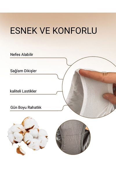 ALYA UNDERWEAR Set de 5 chiloți pentru femei hipster din bumbac - negru, alb și cafeniu