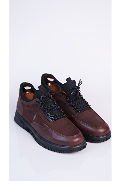 Botro Model Hakiki Natural Kombinasyon Deri Sneaker Ayakkabı