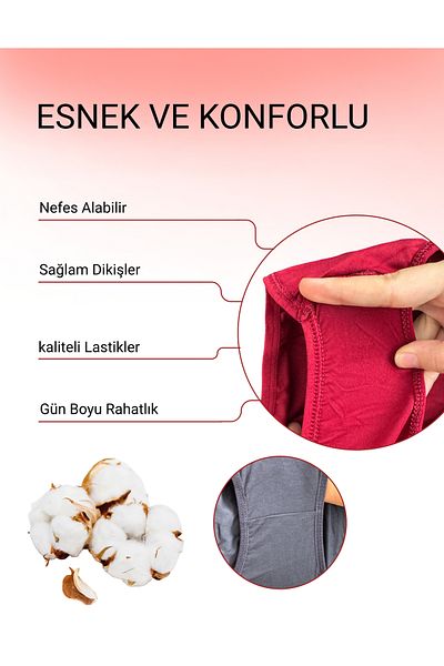 ALYA UNDERWEAR سراويل نسائية قطنية ملونة باتو / هيبستر سهلة الارتداء - بورجوندي، أزرق داكن، أسود، أخضر، نيلي 5 قطع
