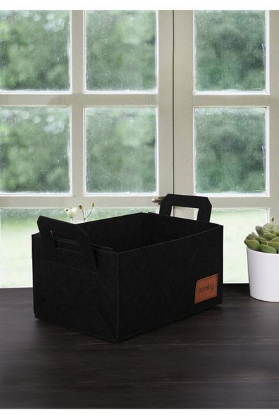 HOMİNG Multi-Purpose Felt Organizer Basket 30 cm X 20 cm 15 cm Hmy-6267