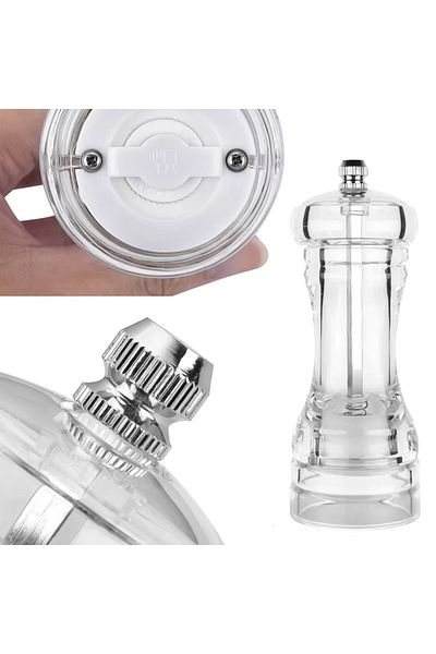 Choice 1x4 Inch Acrylic Salt & Pepper Grinder With Adjustable Ceramic Rotor Kitchen Accessory