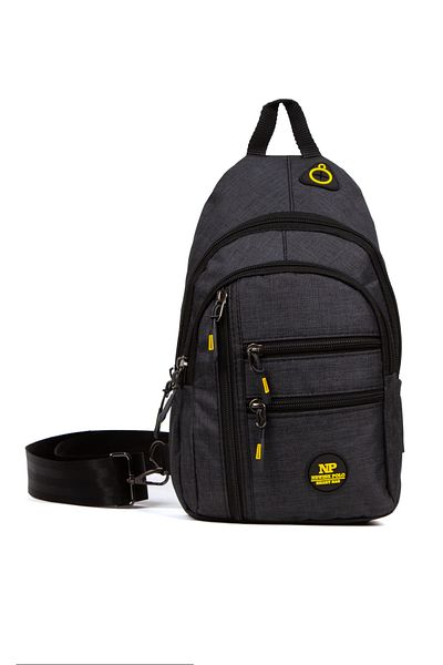 Newish Unisex Fabric Ear Bag with USB Port and Strap, Multifunctional Black