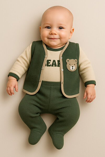 BABY WEAR Vest Bodysuit with Teddy Bear