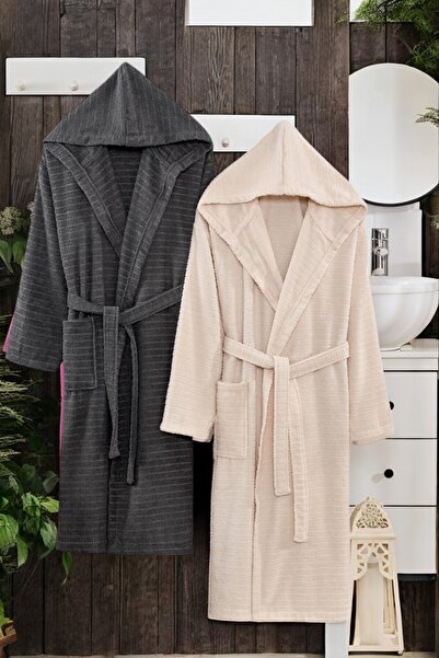 ROKO VİLLA Μπουρνούζι με διπλή κουκούλα