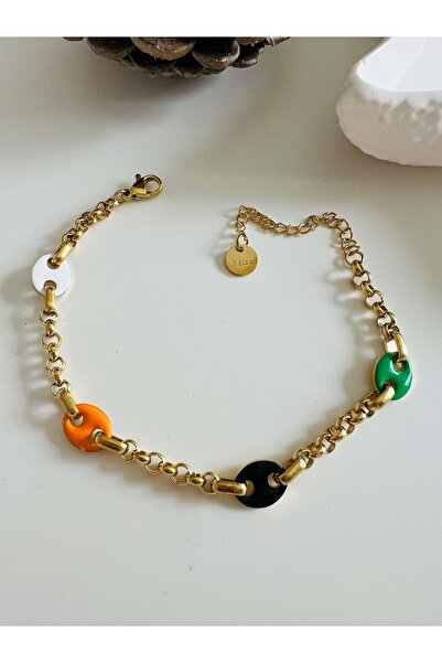 ACAR TAKI سوار مينيلي ستيل ملون 16+6 سم-ذهبي ACR4968