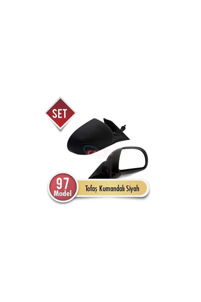 Parçamiks Tofaş Slx Doğan Şahin Kartal Dks M131 M124  Uyumlu Siyah Mekanik Dış Dikiz Ayna Takımı