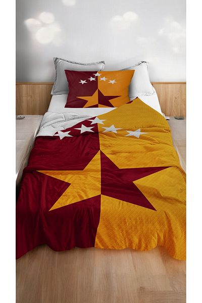 Bebişim Halı Yellow Red Fan Single Child Pique Pillow Case