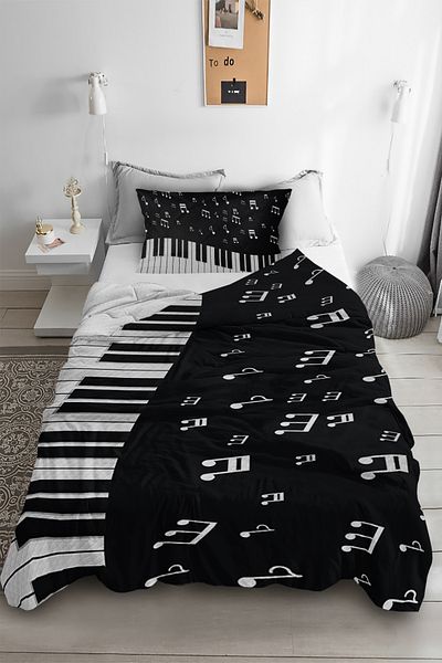 Bebişim Halı Piano Note Single Pique & Bedspread