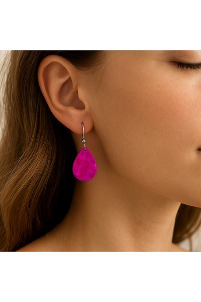 OEM 7 In 1 Earring Set - Mother-of-pearl Pendants - 7 Colors, A Pair For Every Day