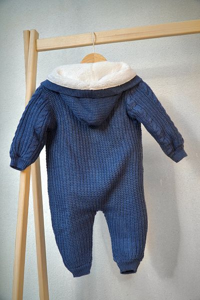 Bursa Trikomer Knitwear Whole Lamb Wool Inside Extra Soft Hair Knit Print Newborn Baby Romper