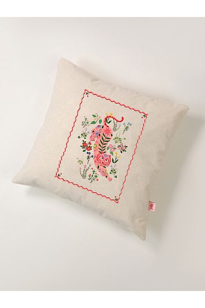 Galia Tasarım Κάλυμμα μαξιλαριού ριχτάρι Flora Panther Floral Pink Tiger 45x45 cm