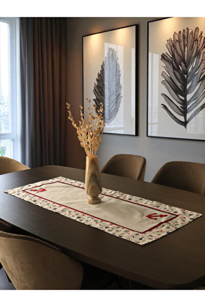 DECOROMA RUNNER CU BORDURI PLATE CU MODEL CAPA - ARTIZANAT