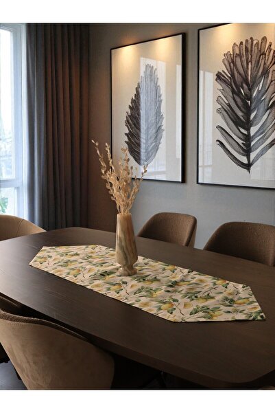 DECOROMA RUNNER TRIANGULAR CU MODEL LEMON - ARTIZANAT