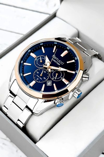 Ferrucci Function Silver Steel Men's Watch – 44 Mm, 3 Atm Water Resistant Zmfer041