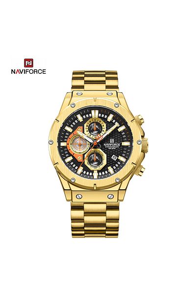 Naviforce NF8026 Men’s Chronograph Stainless Steel Strap Casual Waterproof Tough Guy Quartz Watch (GB)