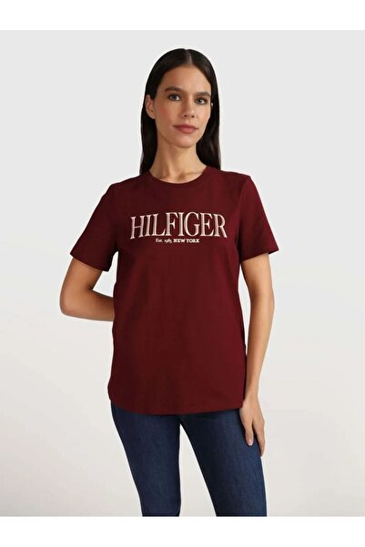 Tommy Hilfiger logo baskılı kadın tişört