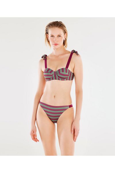 Yargıcı Contrast Detailed Bikini Bottom
