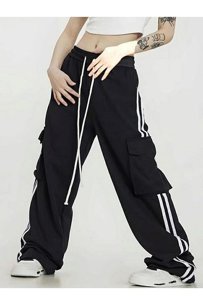 EDVESS Y2k Harajuku Styl Πλεκτό Παντελόνι Φούτερ - Streetwear Νέα Συλλογή