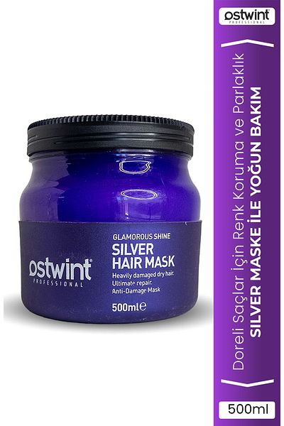 Ostwint Hair Care Mask Silver 500ml Color Protection for Dyed and Natural Hair