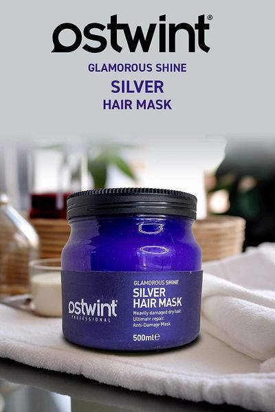 Ostwint Hair Care Mask Silver 500ml Color Protection for Dyed and Natural Hair