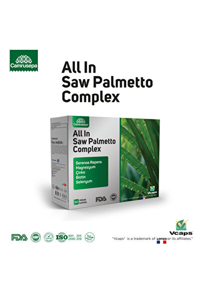 Camrusepa All In Saw Palmetto (SERENOA REPENS) 90 Vegan Kapsül - Vcaps®