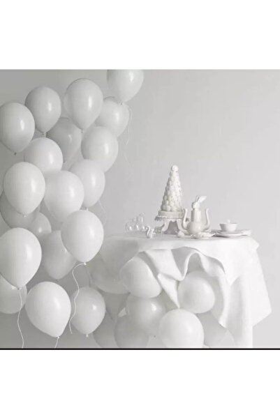 Deniz Party Store بالون لاتكس أبيض باستيل 10 قطع