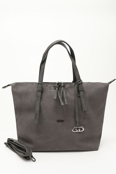 GÖNDERİ(R) Women / Girls Gray Suede Long Strap Hand and Shoulder Bag