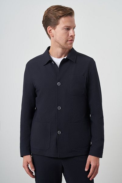 Morven Ανδρικό εποχιακό εργατικό πουκάμισο Navy Blue