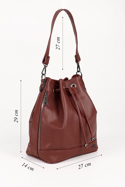 GÖNDERİ(R) Women/Girls Burgundy Floter Drawstring Shoulder and Backpack